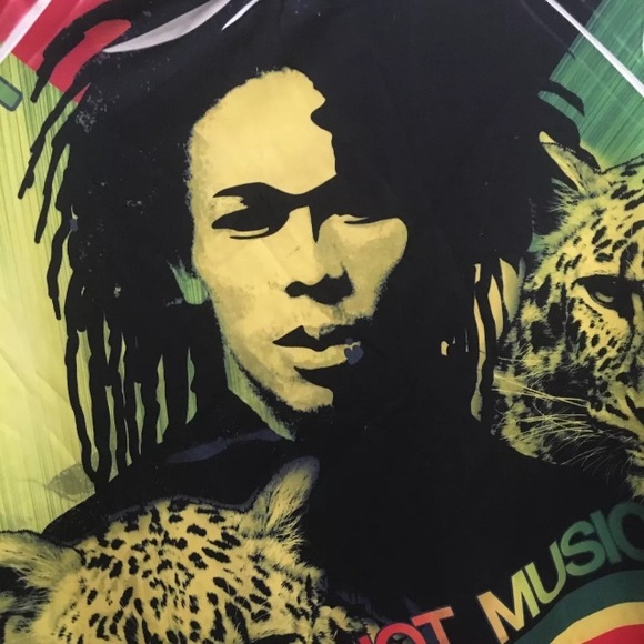 Blush Hot Music Reggae Party All Over Print Long Sleeve Shirt Made In The USA 3X - Picture 2 of 5